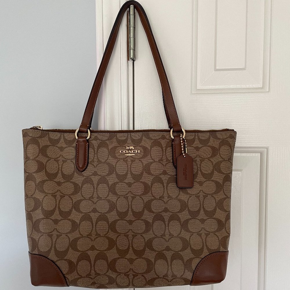 COACH Signature Leather Tote